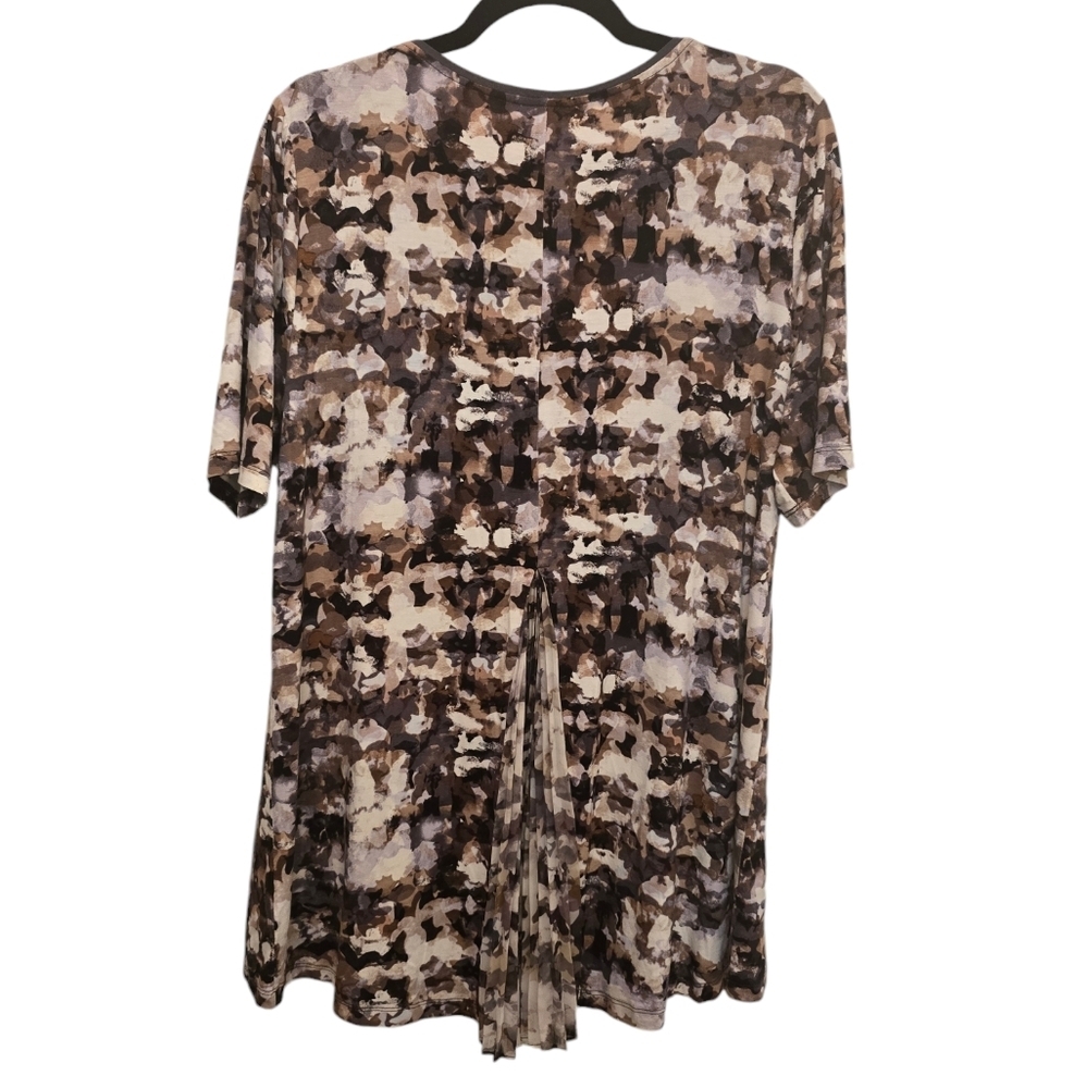 LOGO by Lori Goldstein Large Stretchy Multi Color Pattern Tunic - Picture 2 of 8